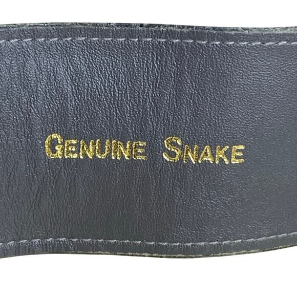 Vintage 80's Genuine Snakeskin Ombre Grey Power Dressing Belt - Size Small S - Picture 5 of 6